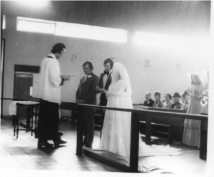 Marilyn Woods wedding day 1971