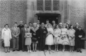 Fr Corcoran (top left) came to St Joseph's church Upton to marry me 1962 Nellie Holmes